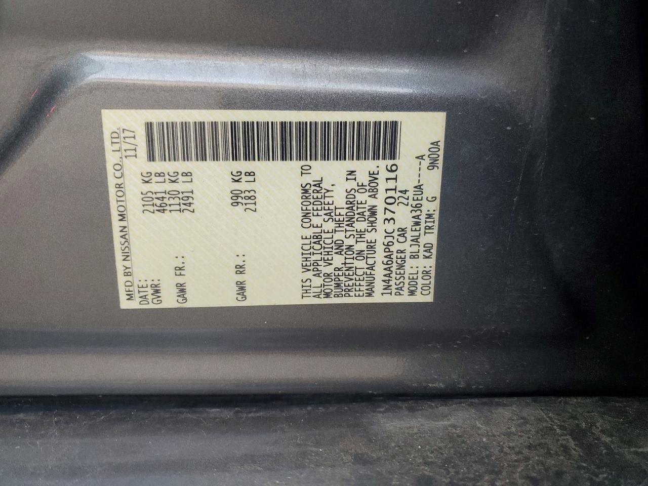 2018 NISSAN Maxima