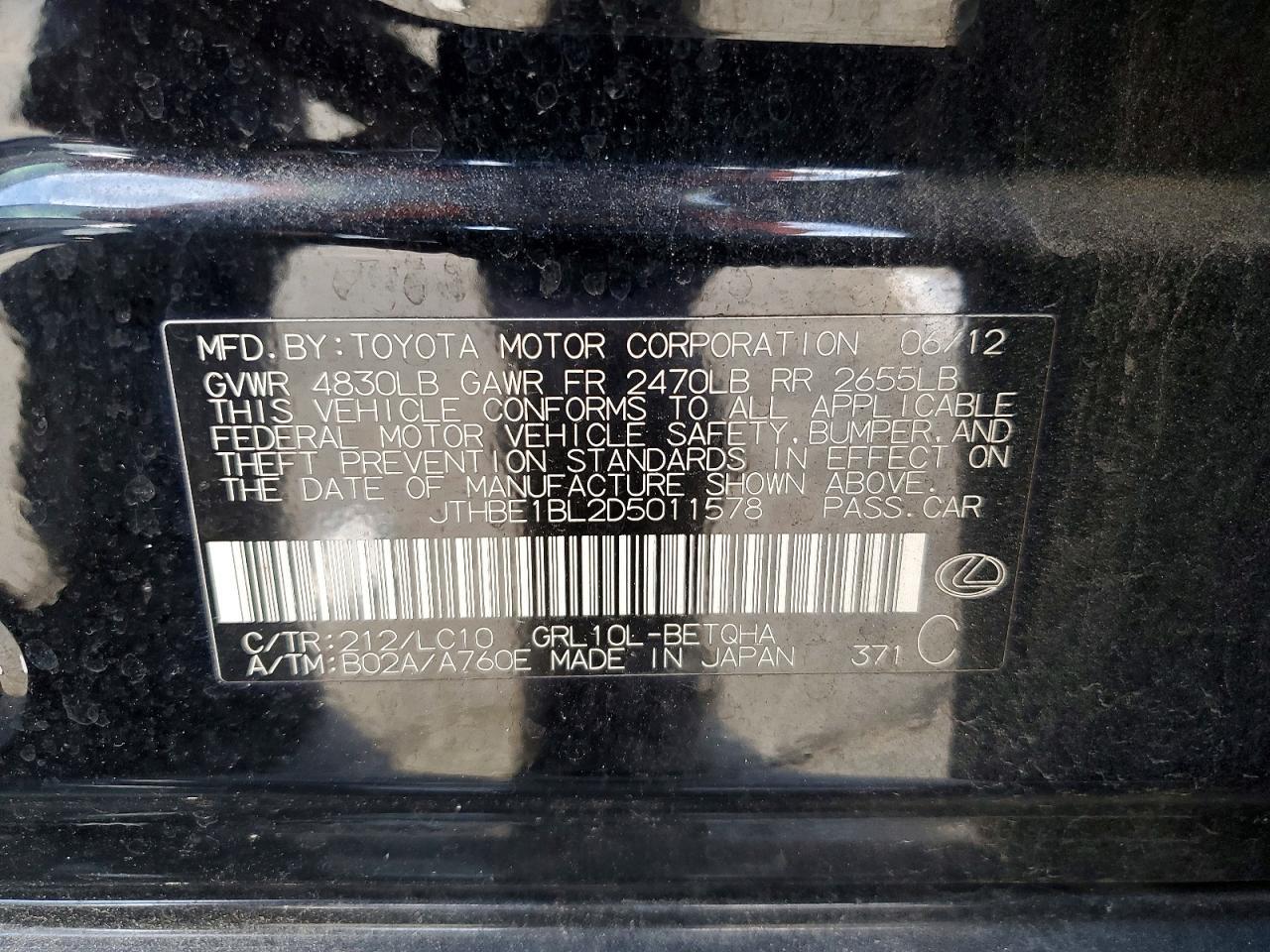 2013 LEXUS GS 350