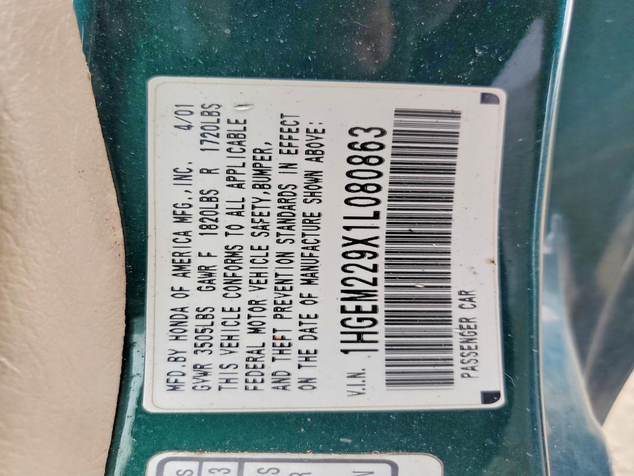 2001 HONDA CIVIC
