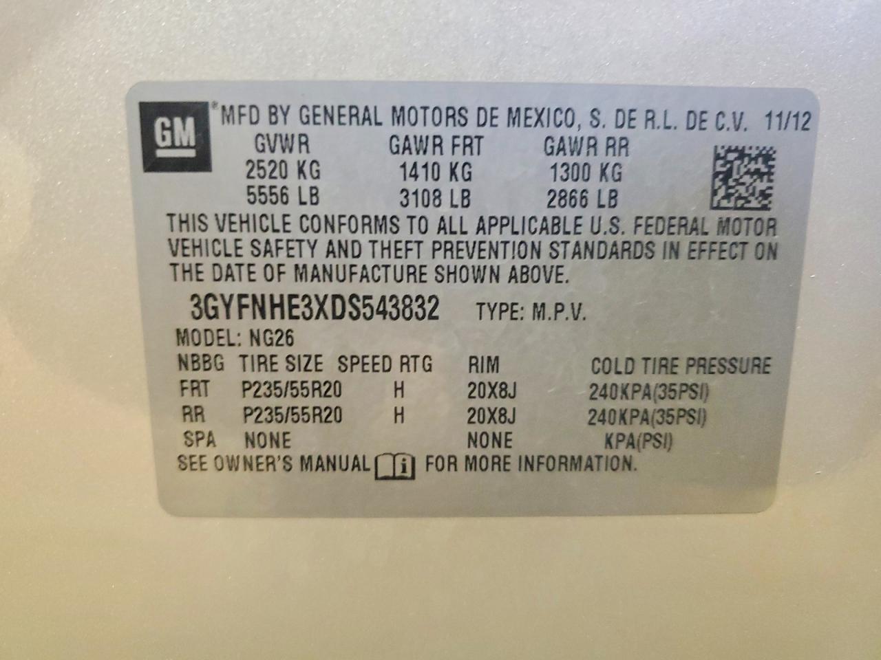 2013 CADILLAC SRX