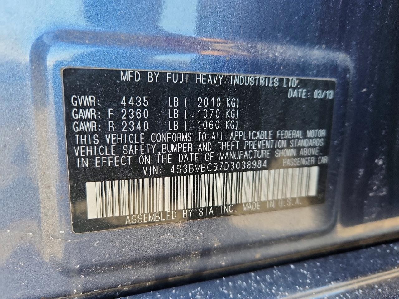 2013 SUBARU Legacy