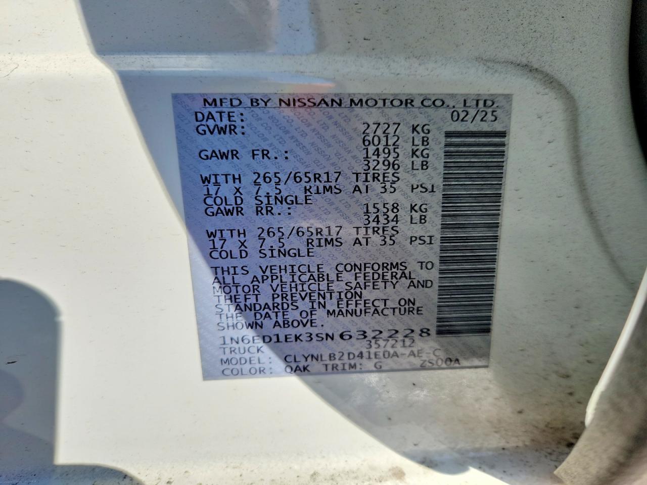 2025 NISSAN Frontier