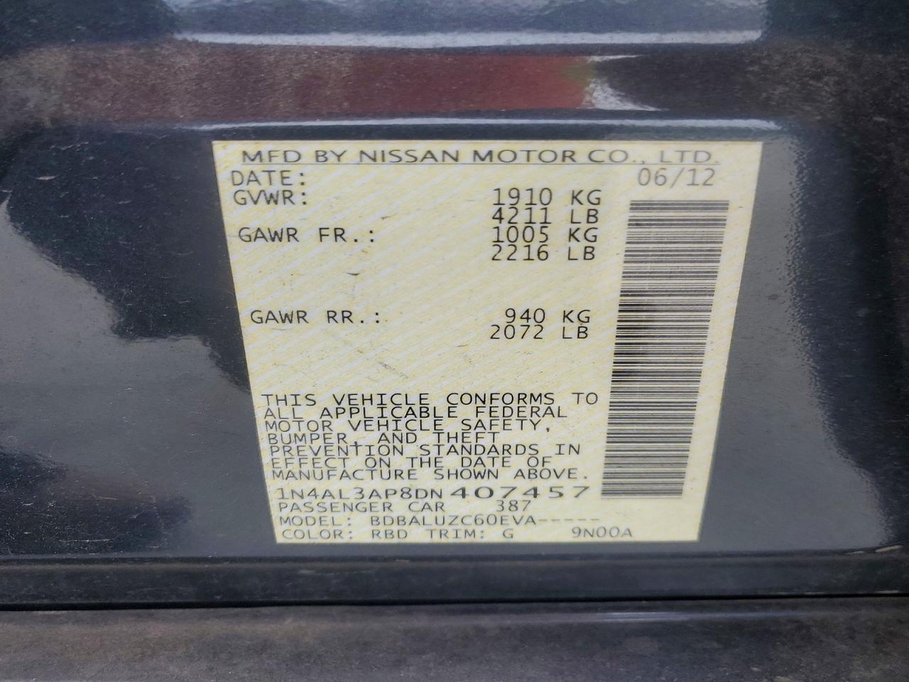 2013 NISSAN ALTIMA