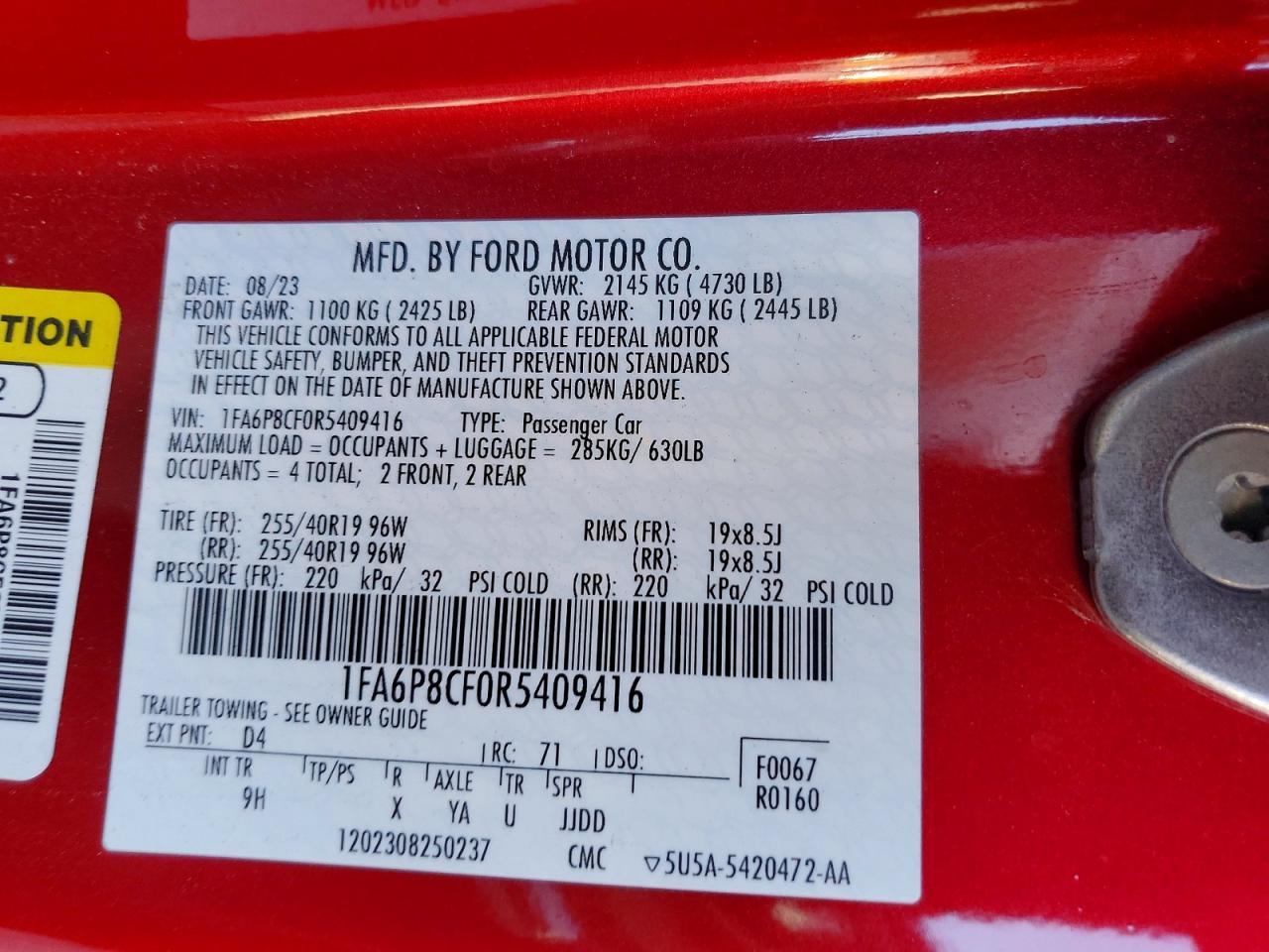 2024 FORD MUSTANG
