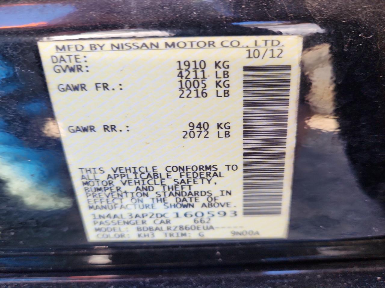 2013 NISSAN ALTIMA