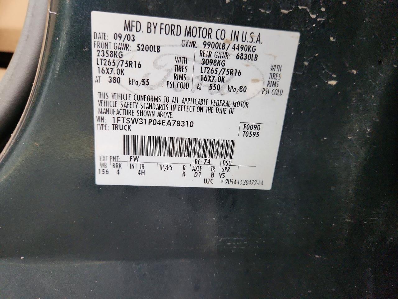 2004 FORD F-350
