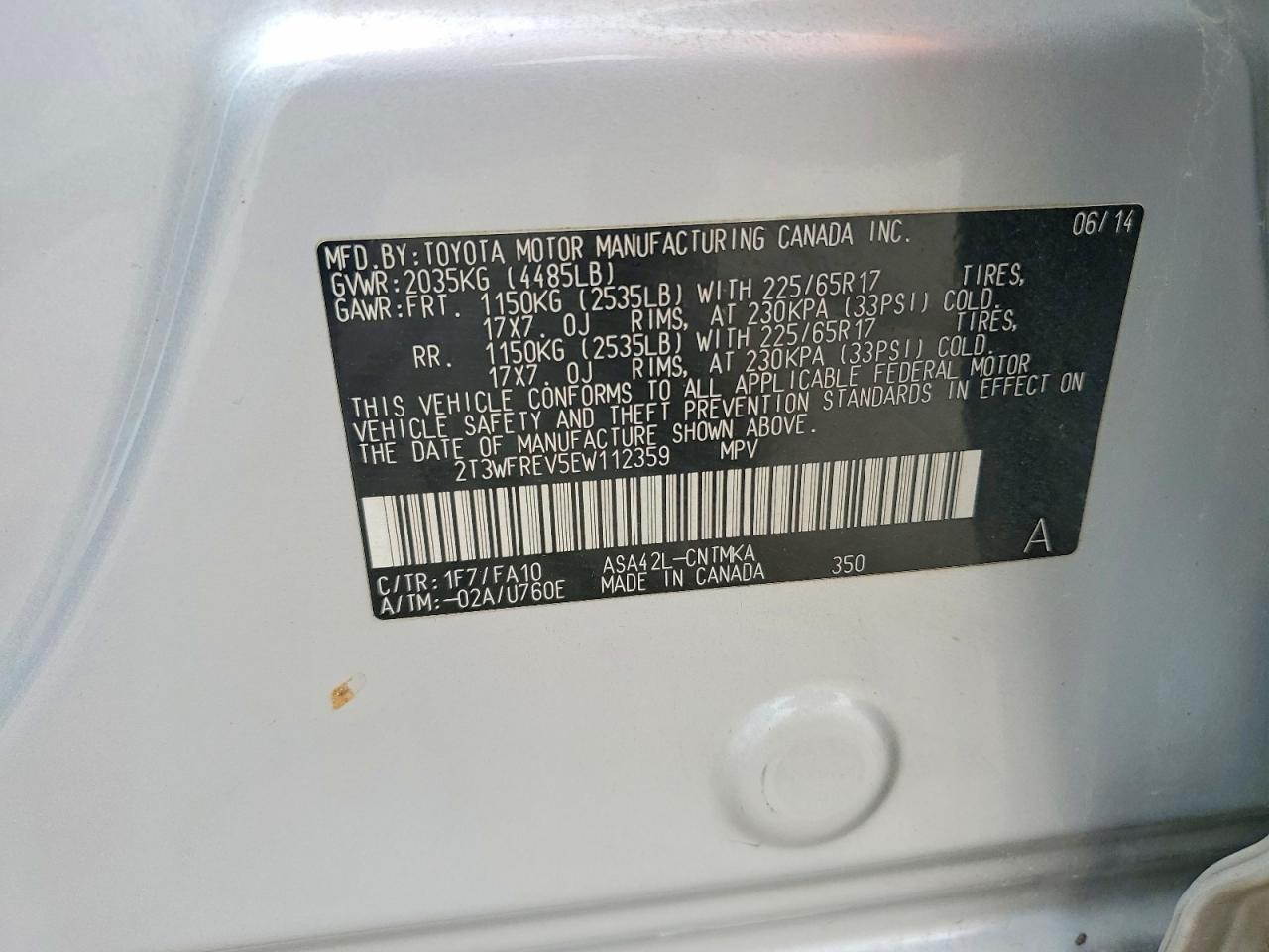 2014 TOYOTA RAV4