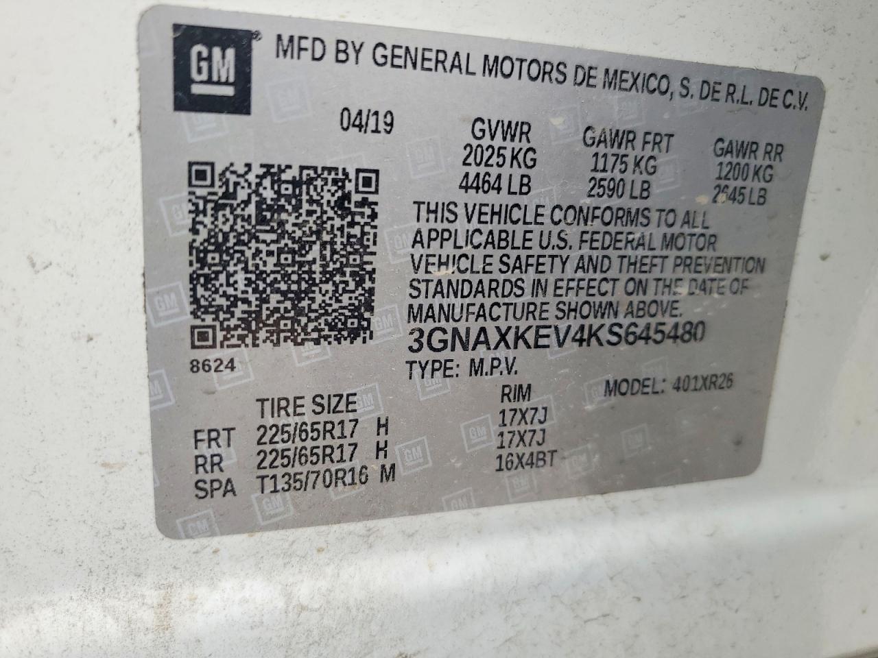 2019 CHEVROLET EQUINOX