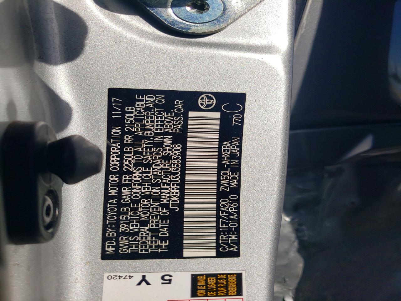 2018 TOYOTA PRIUS