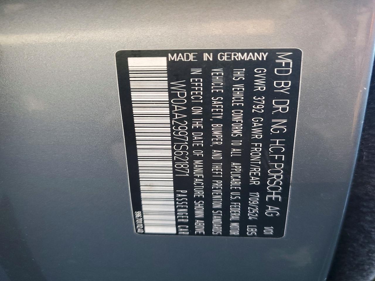 2001 PORSCHE 911