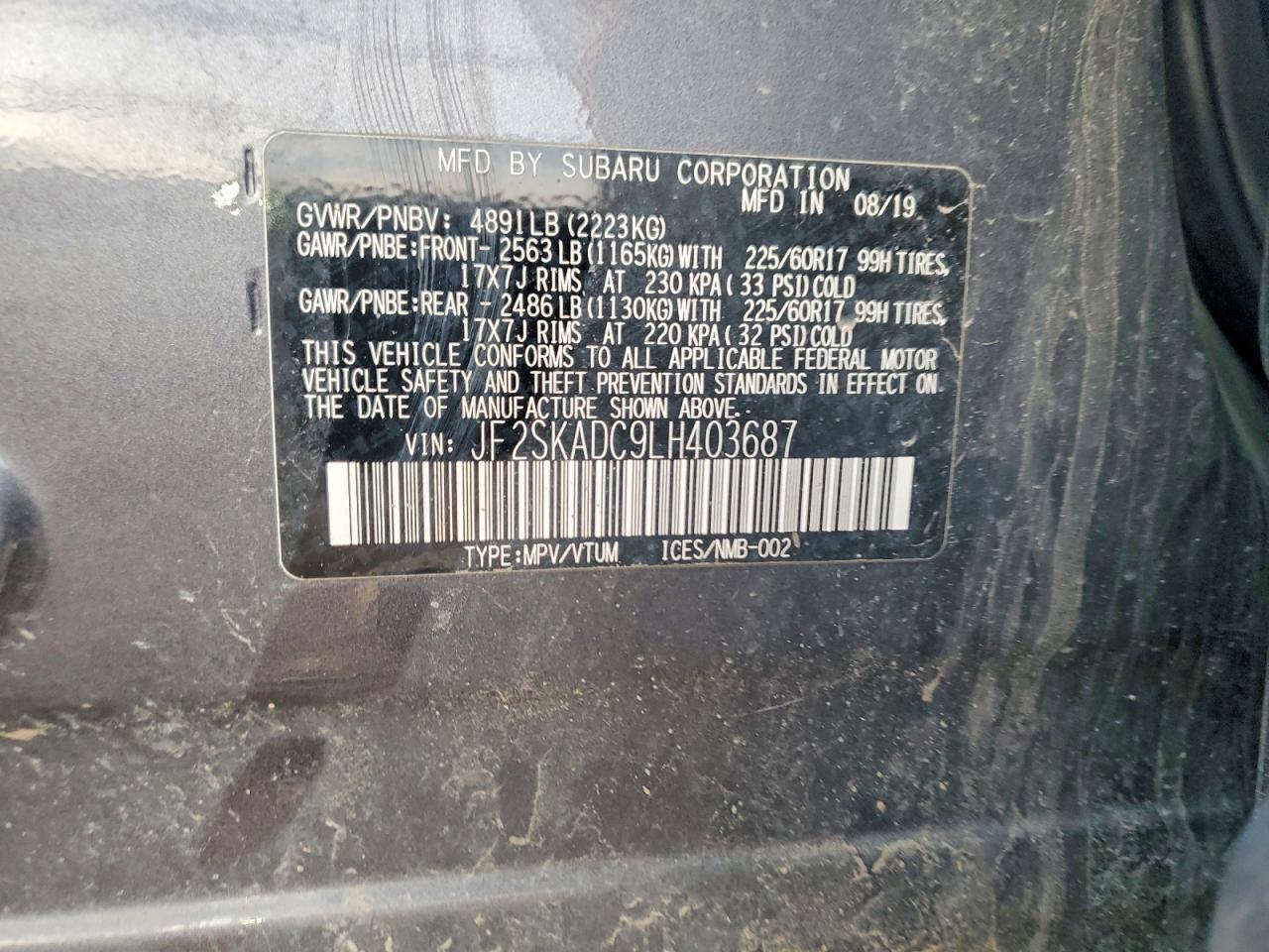 2020 SUBARU FORESTER