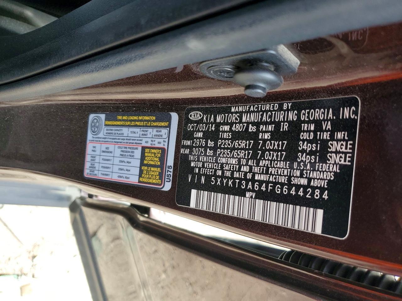 2015 KIA SORENTO