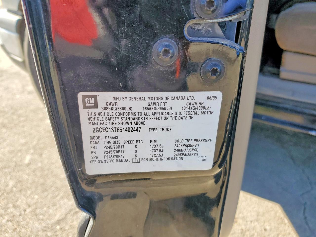 2005 CHEVROLET SILVERADO 1500