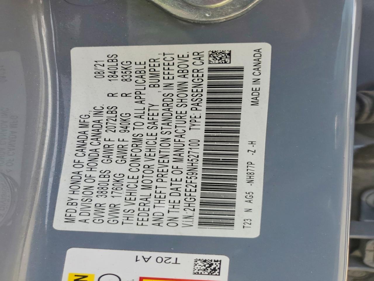 2022 HONDA CIVIC