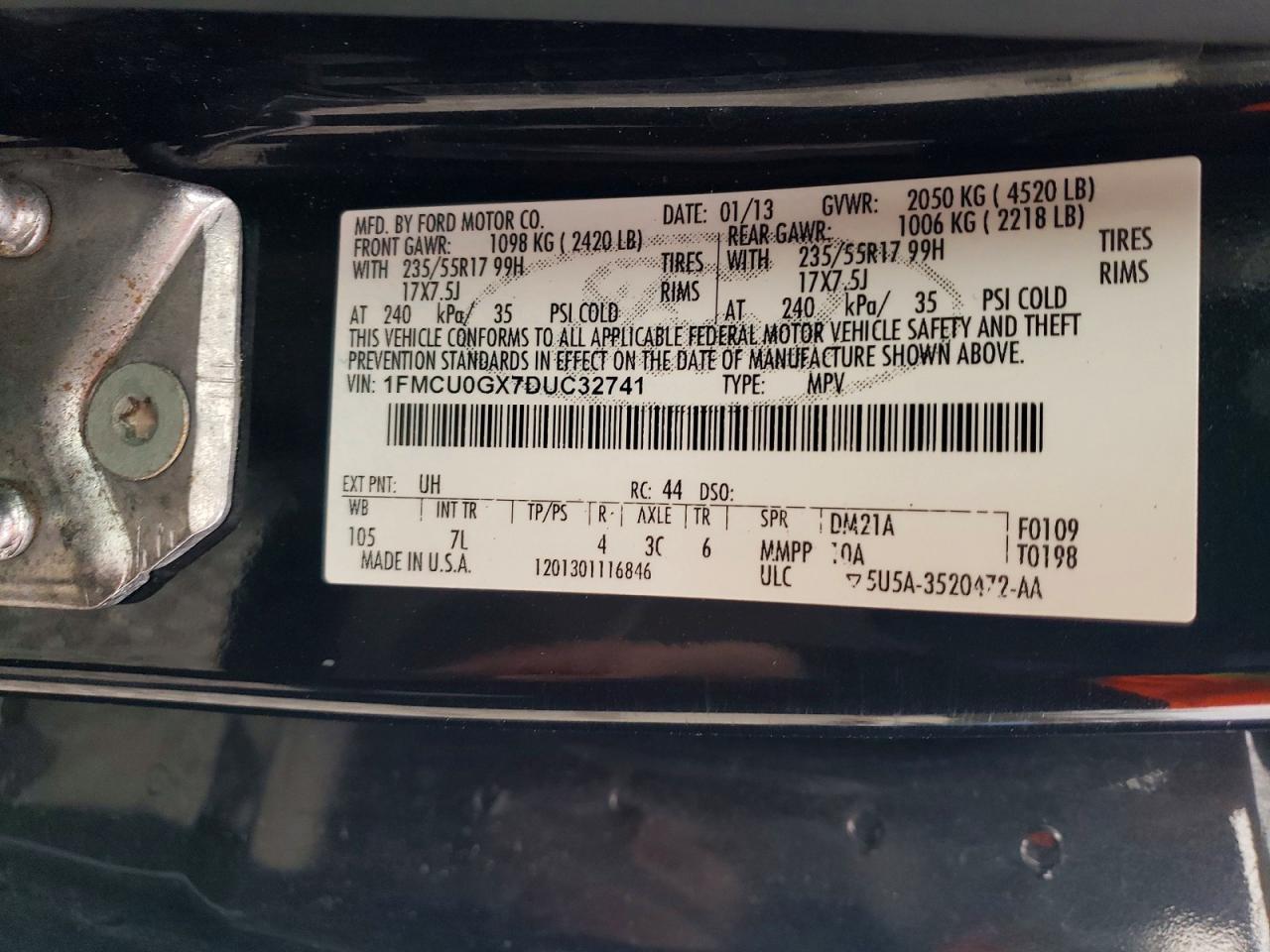 2013 FORD ESCAPE