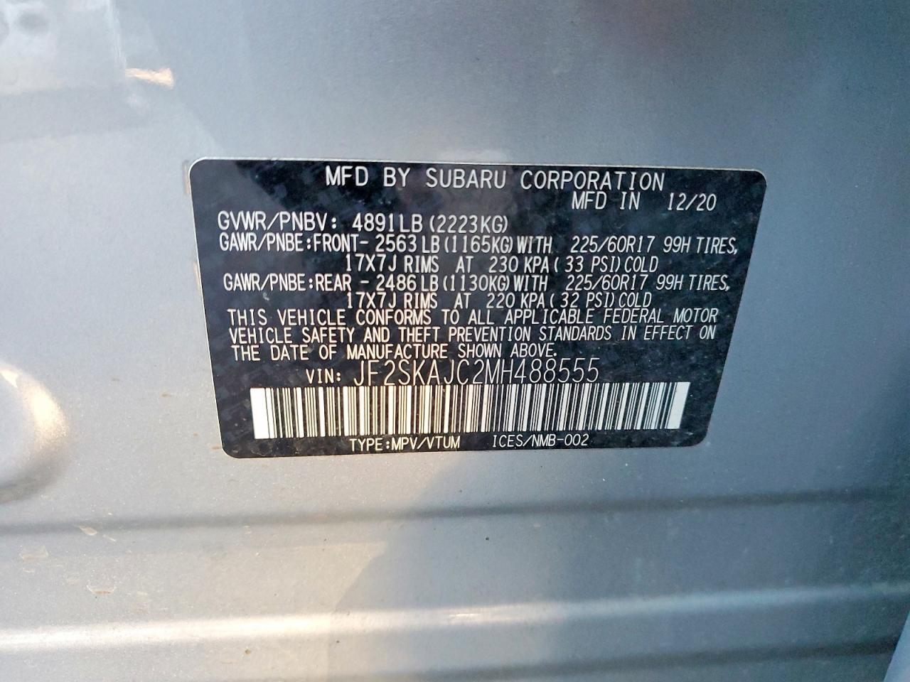 2021 SUBARU FORESTER