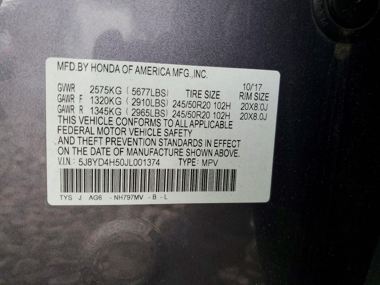 2018 ACURA MDX