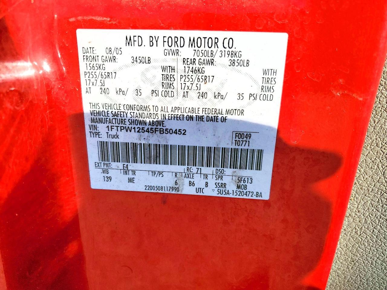 2005 FORD F-150