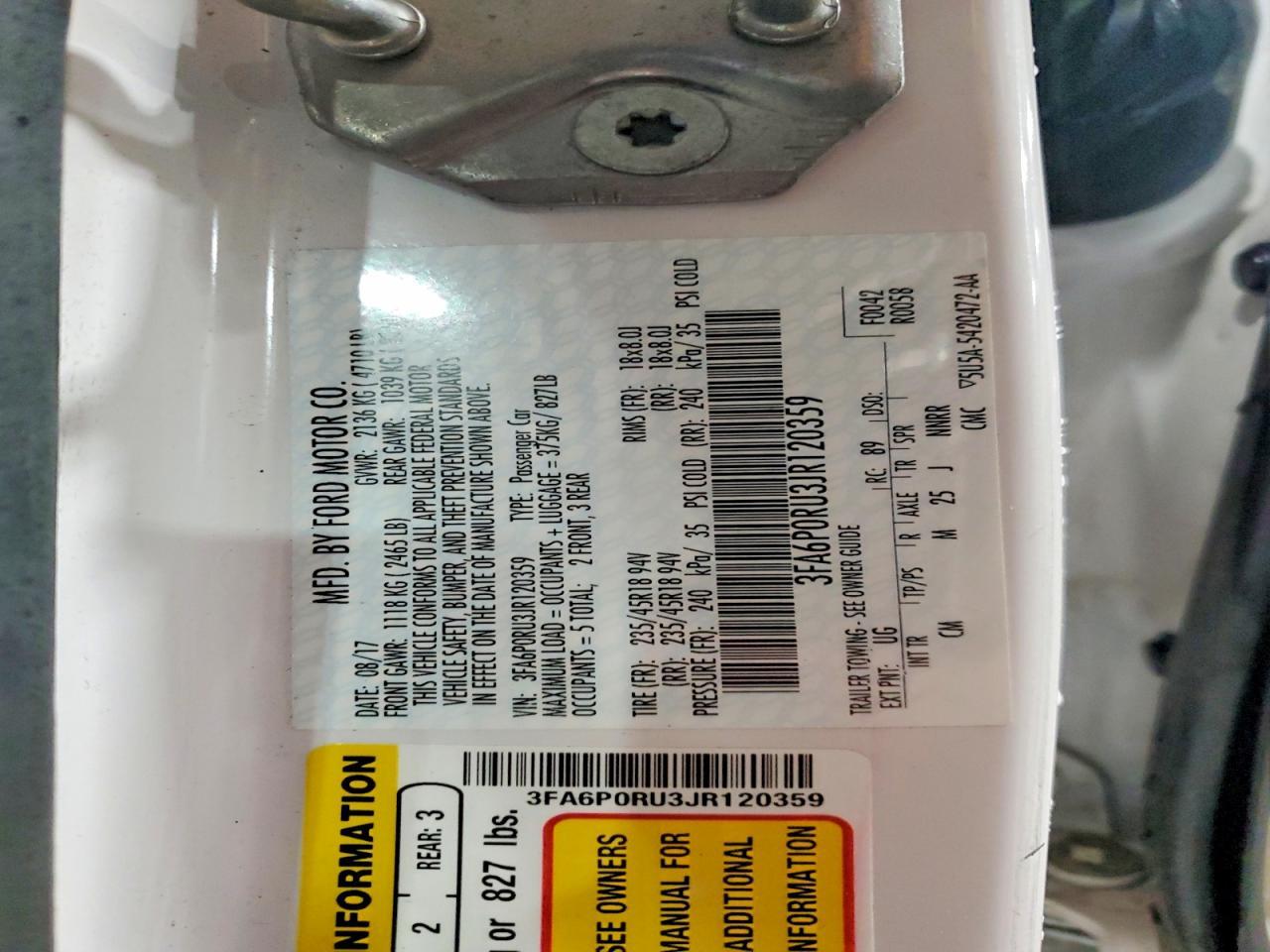 2018 FORD FUSION