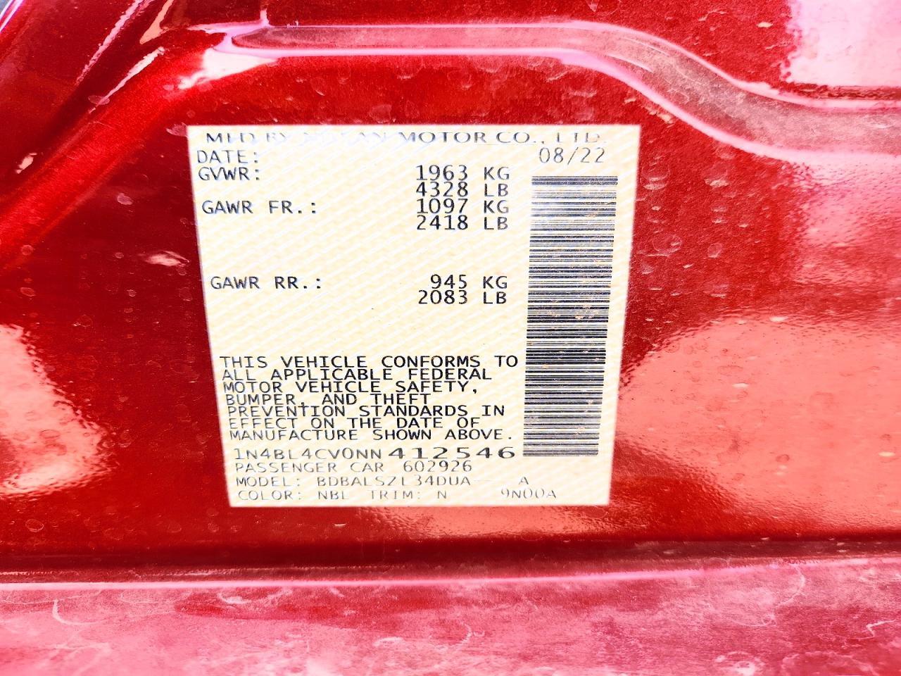 2022 NISSAN ALTIMA