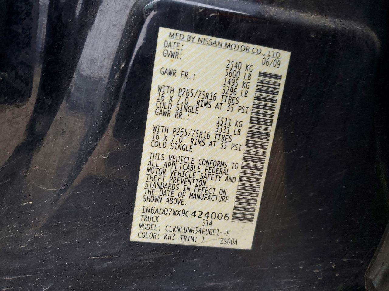 2009 NISSAN Frontier