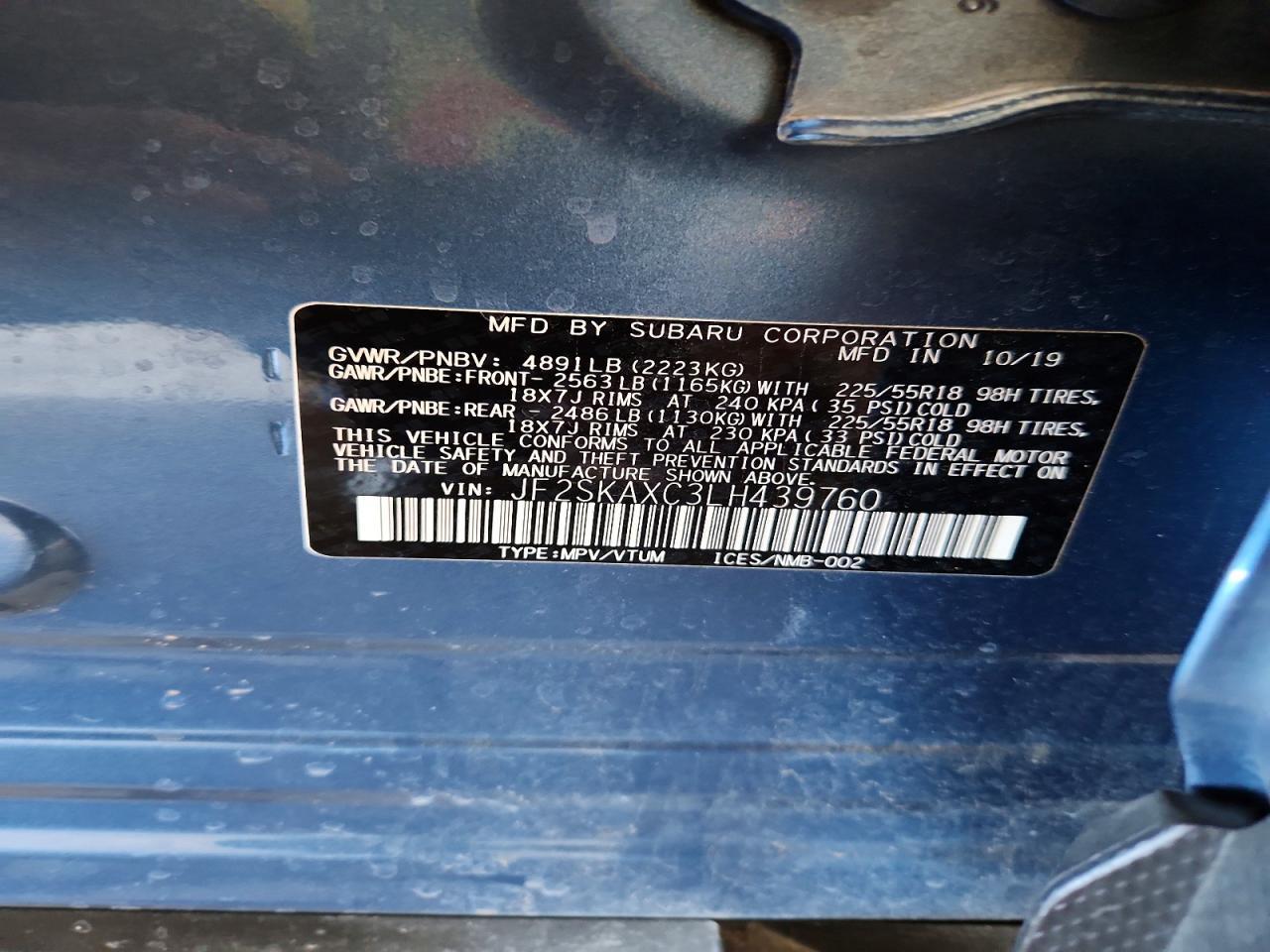 2020 SUBARU FORESTER