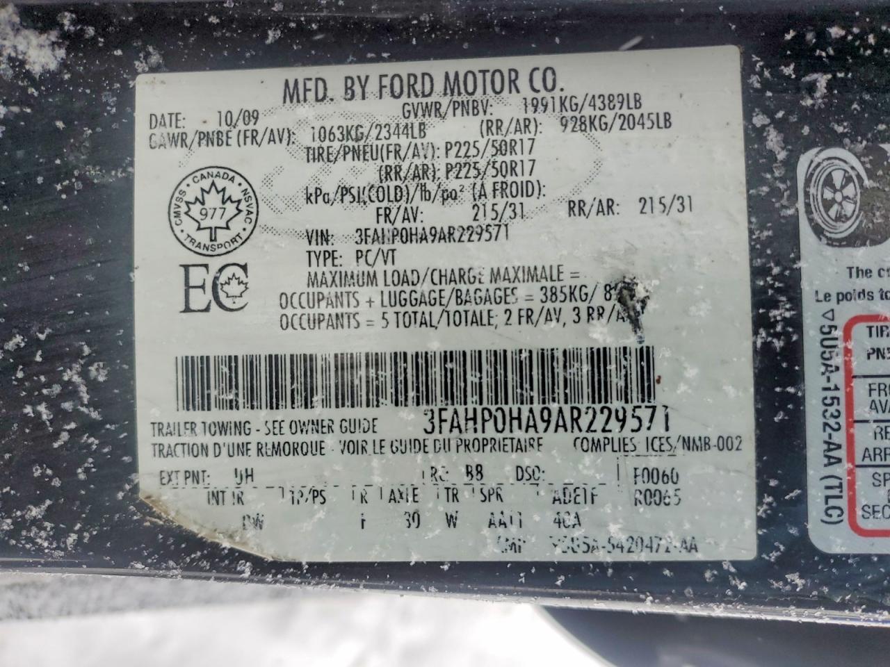 2010 FORD FUSION