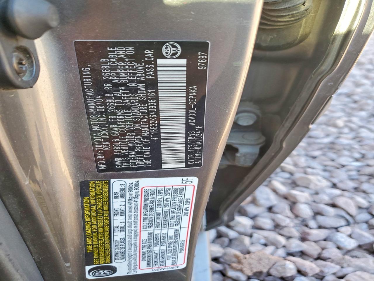2004 TOYOTA CAMRY