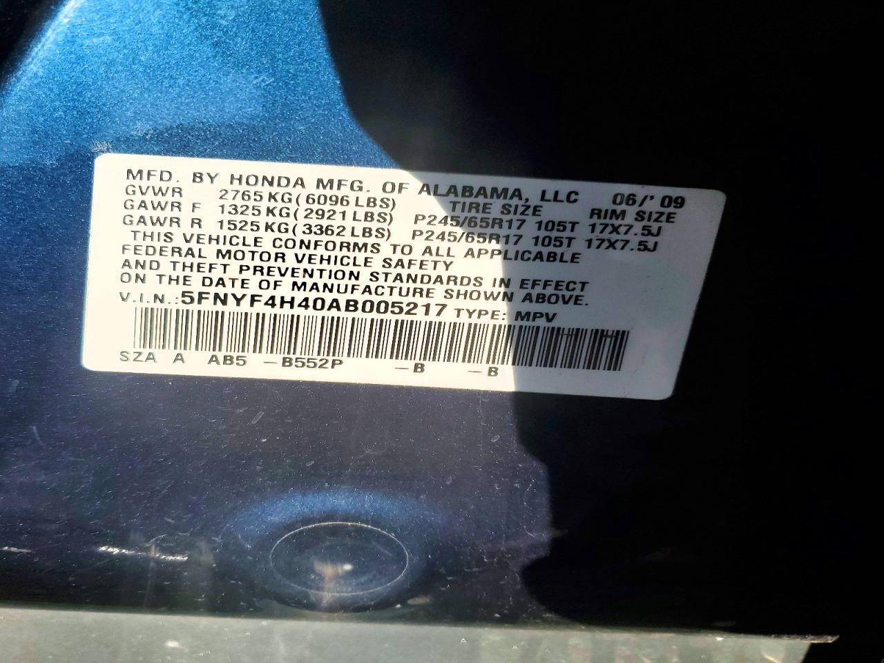 2010 HONDA PILOT