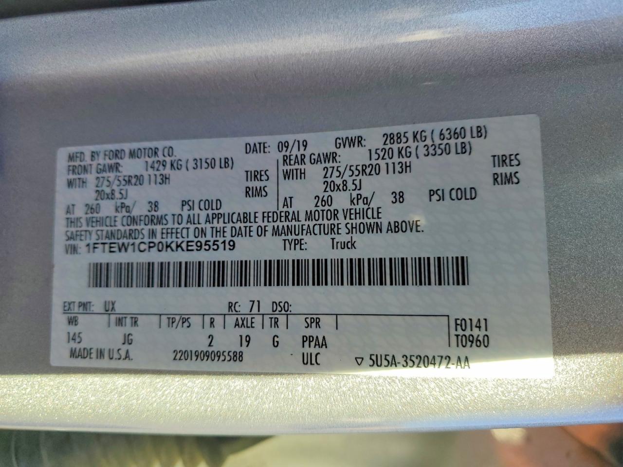 2019 FORD F-150