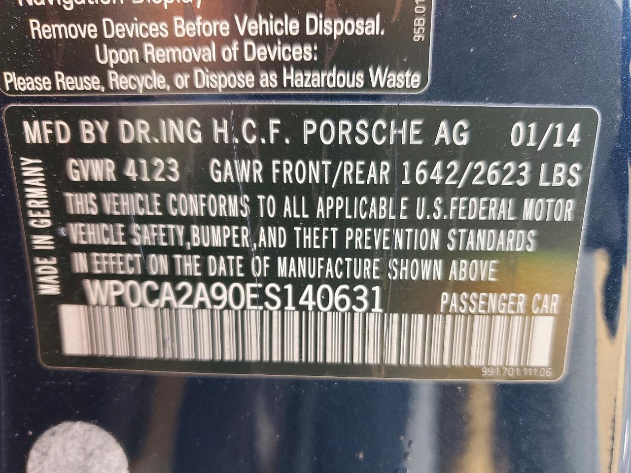 2014 PORSCHE 911