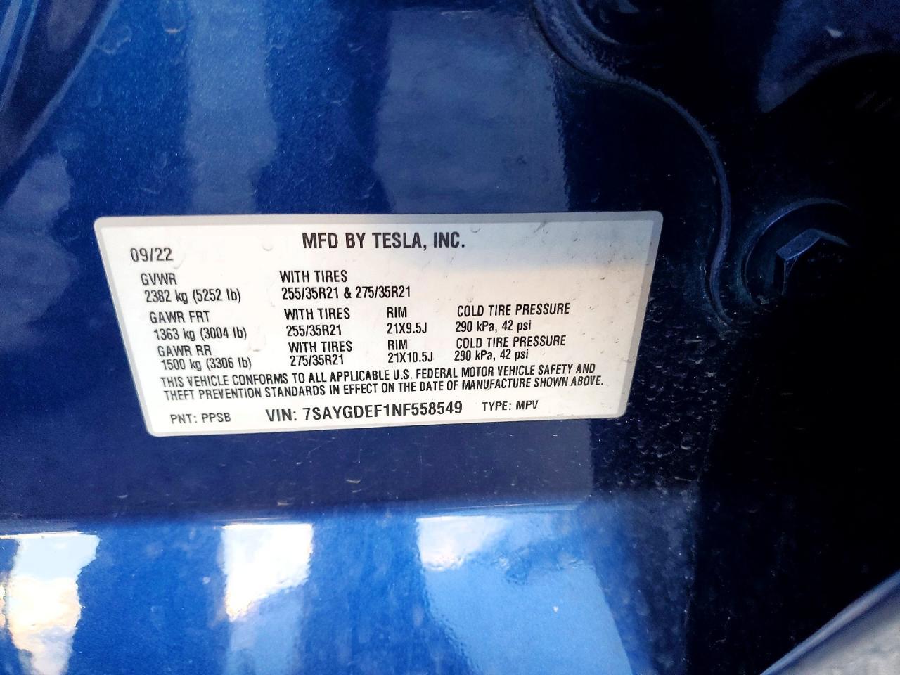 2022 TESLA MODEL Y