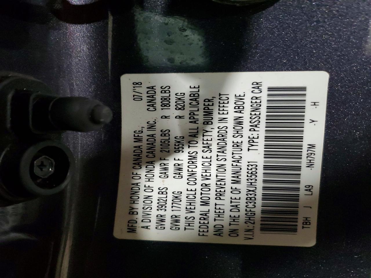 2018 HONDA CIVIC