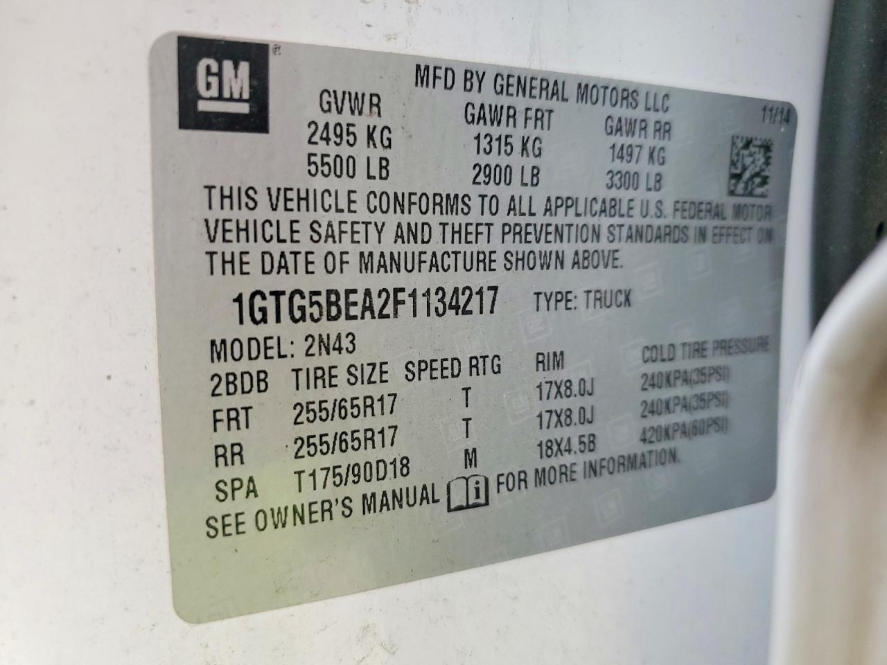 2015 GMC CANYON