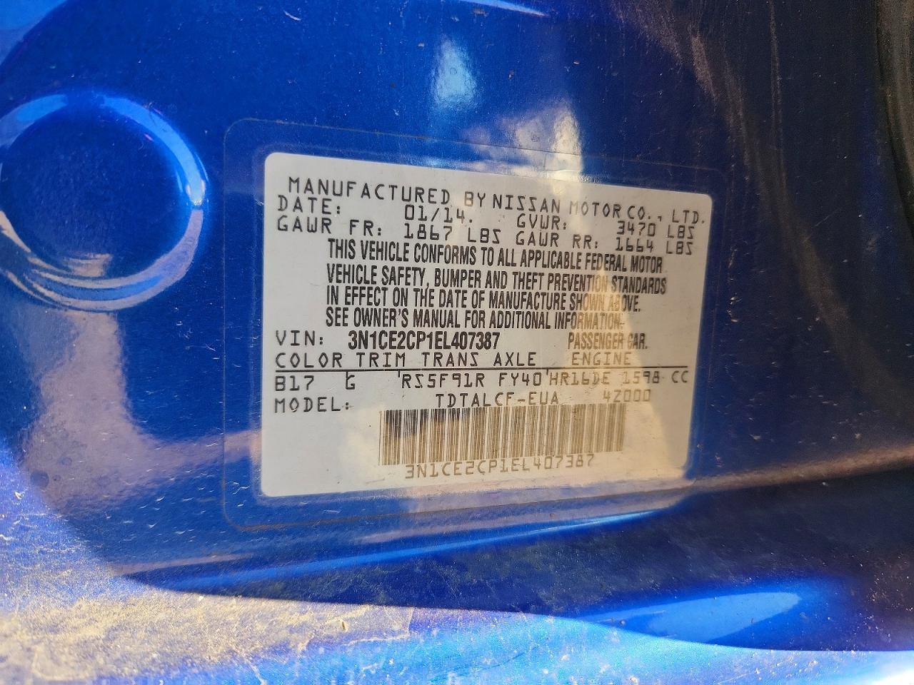 2014 NISSAN Versa Note