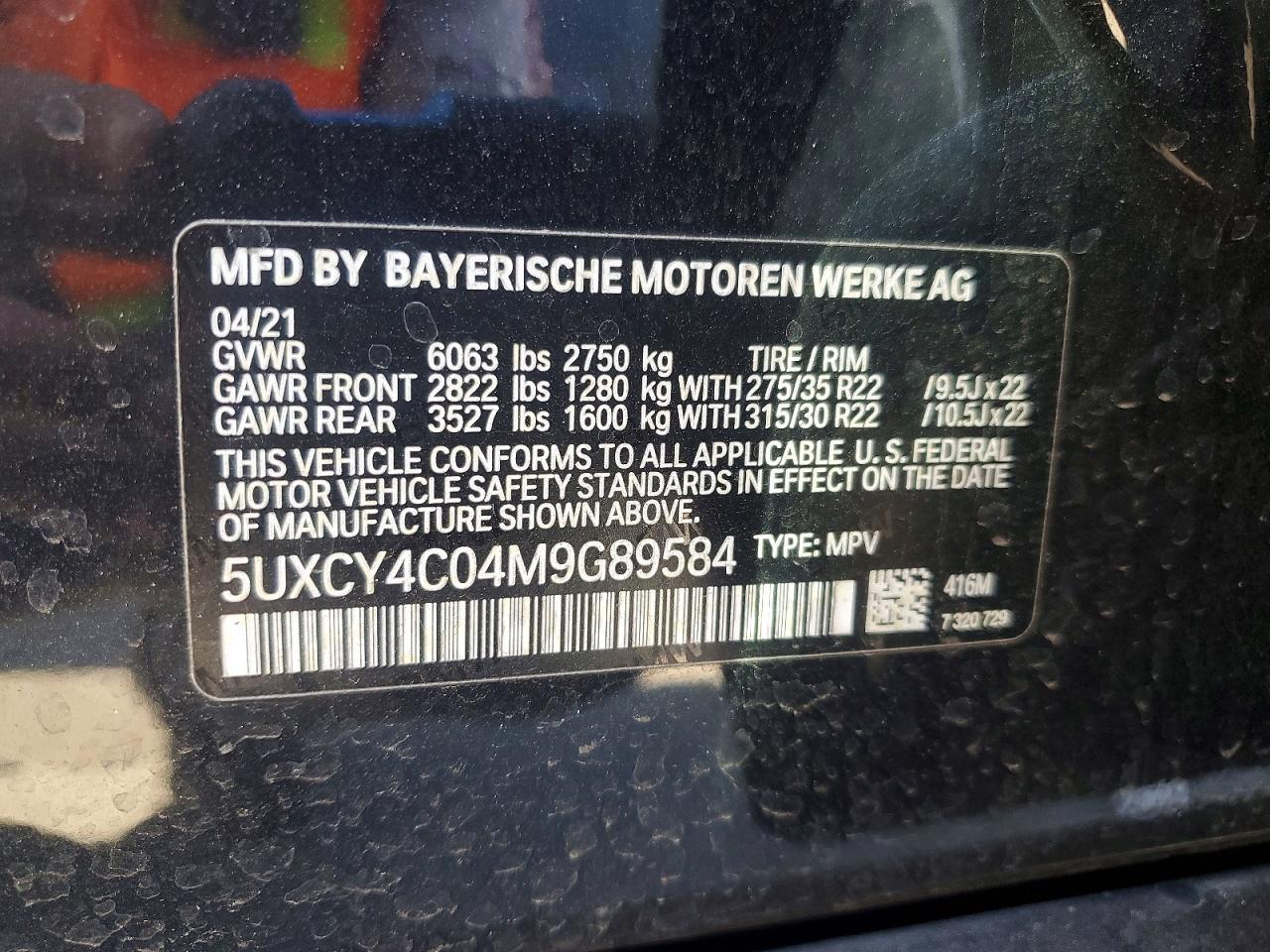 2021 BMW X6