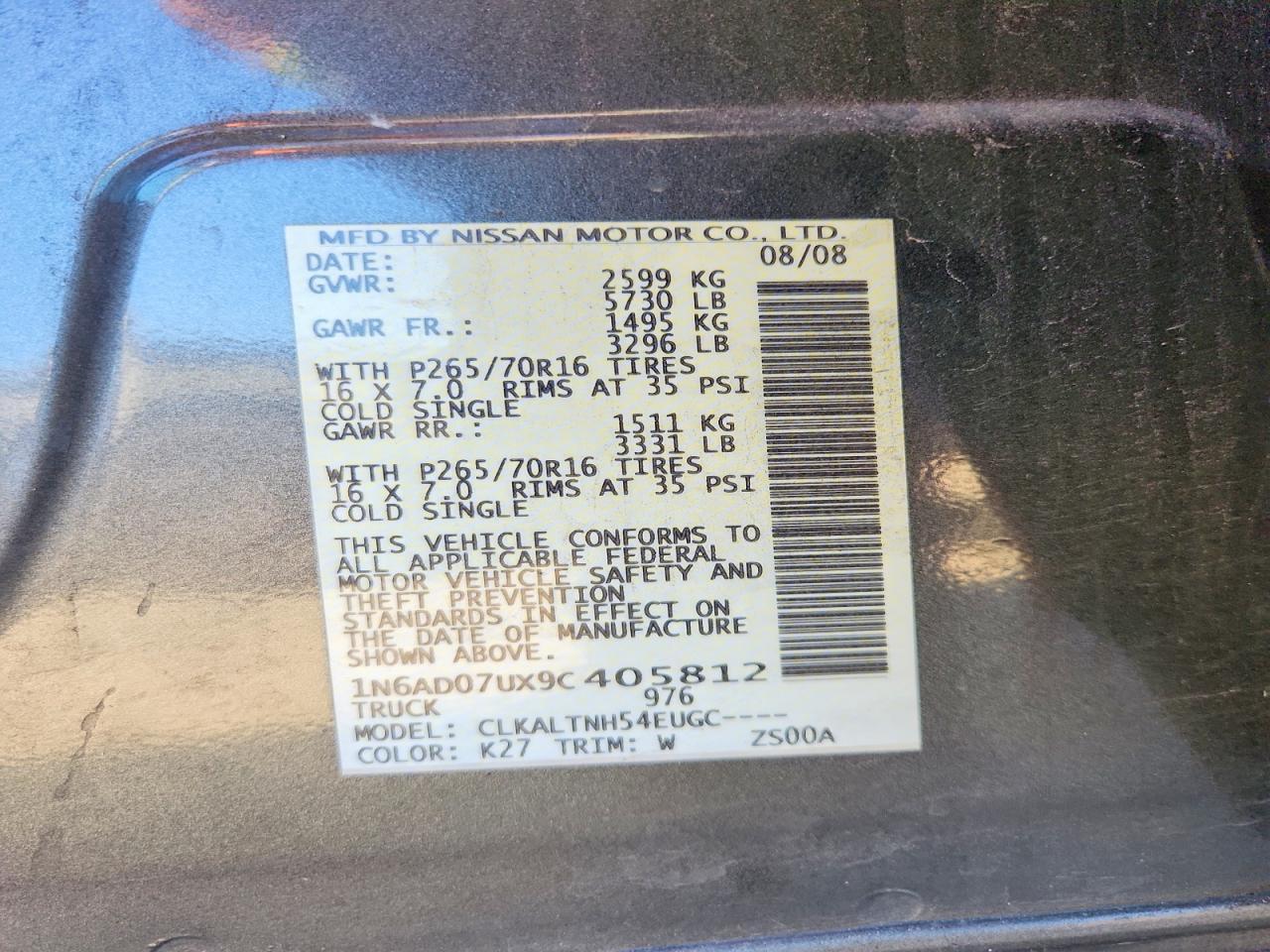 2009 NISSAN Frontier