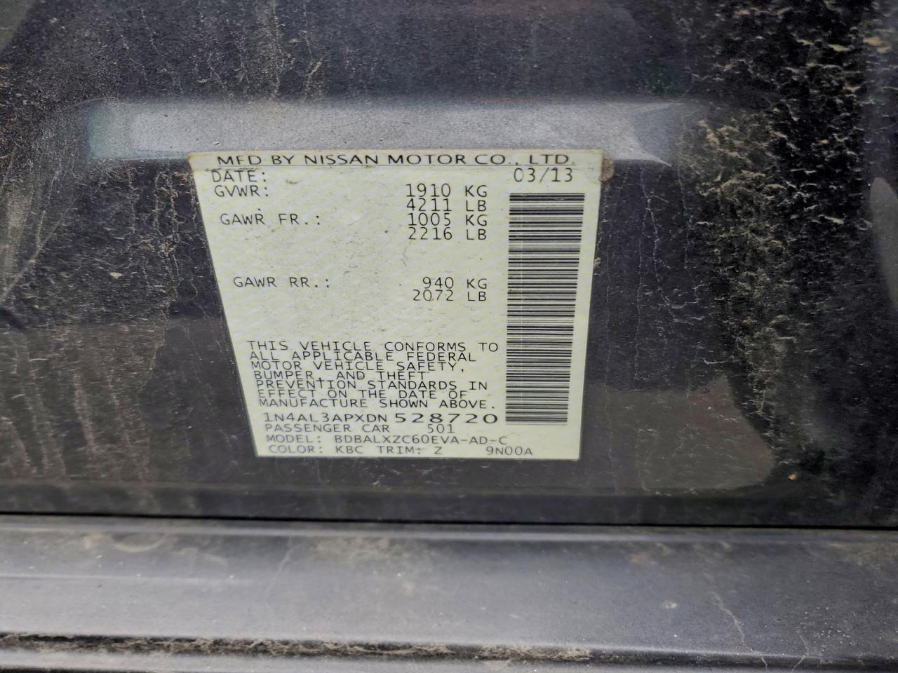 2013 NISSAN ALTIMA