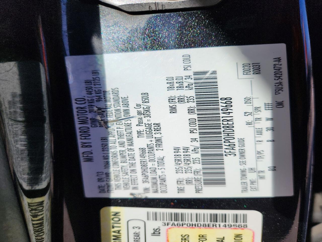 2014 FORD FUSION