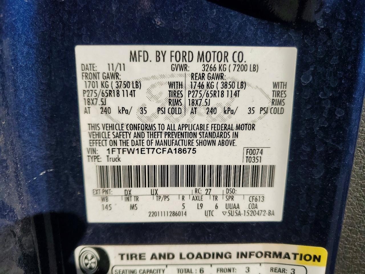 2012 FORD F-150