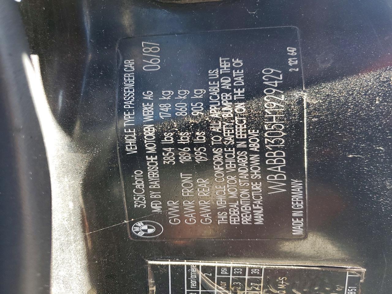 1987 BMW 3 SERIES