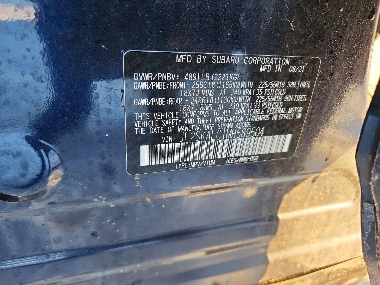 2021 SUBARU FORESTER