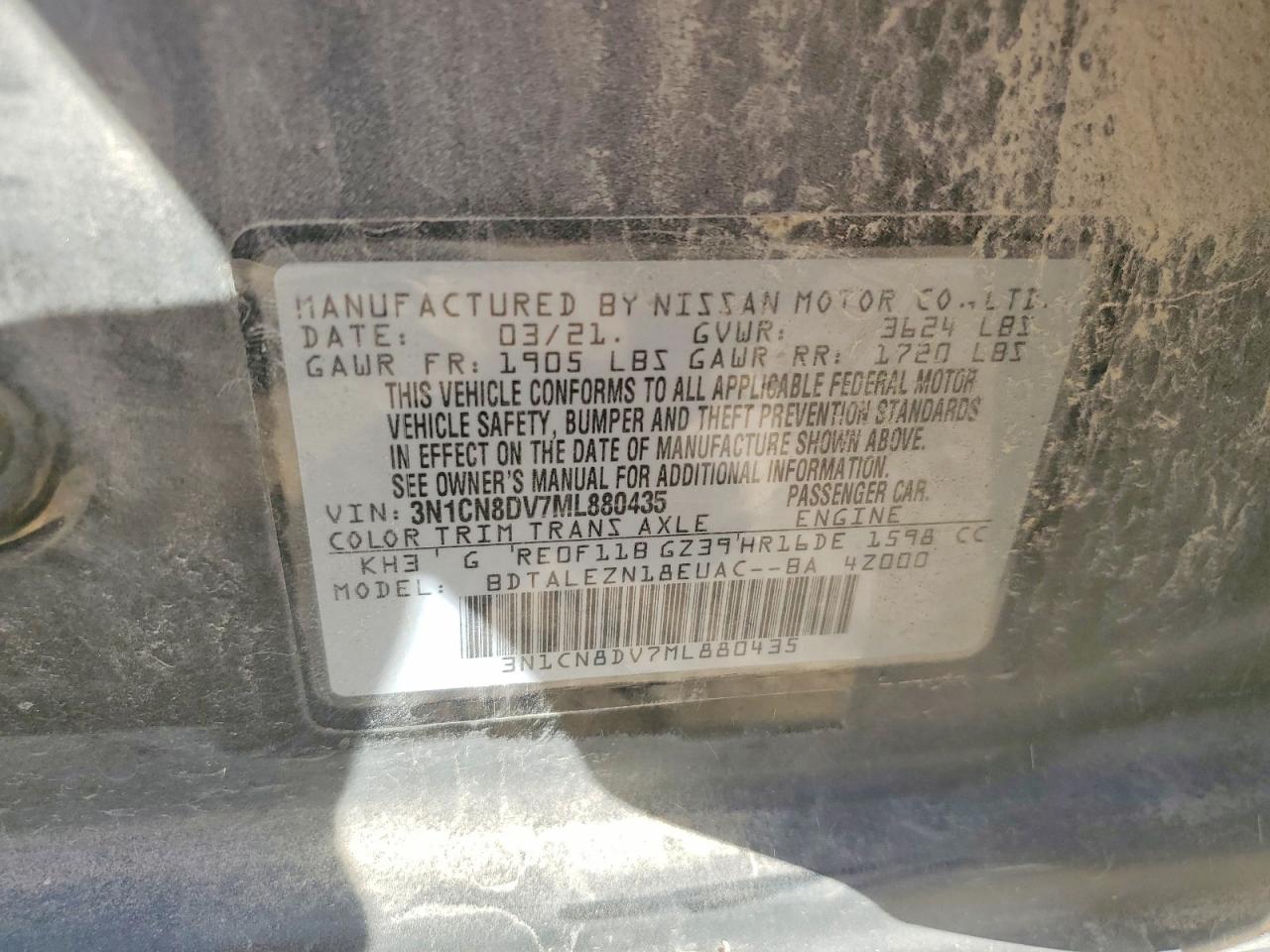 2021 NISSAN VERSA
