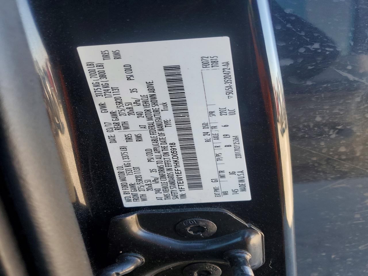 2017 FORD F-150