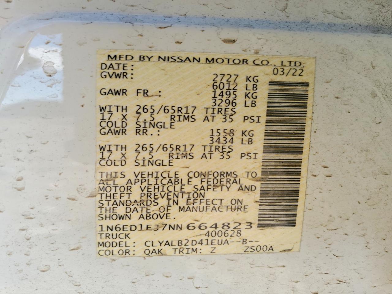 2022 NISSAN Frontier