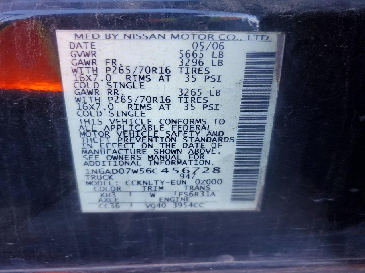 2006 NISSAN Frontier