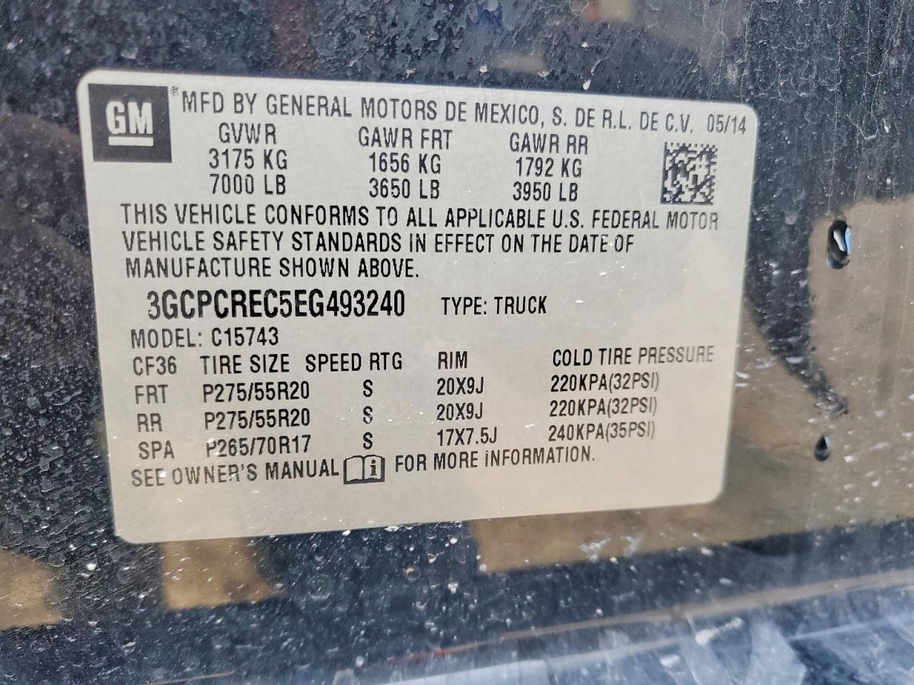 2014 CHEVROLET SILVERADO 1500