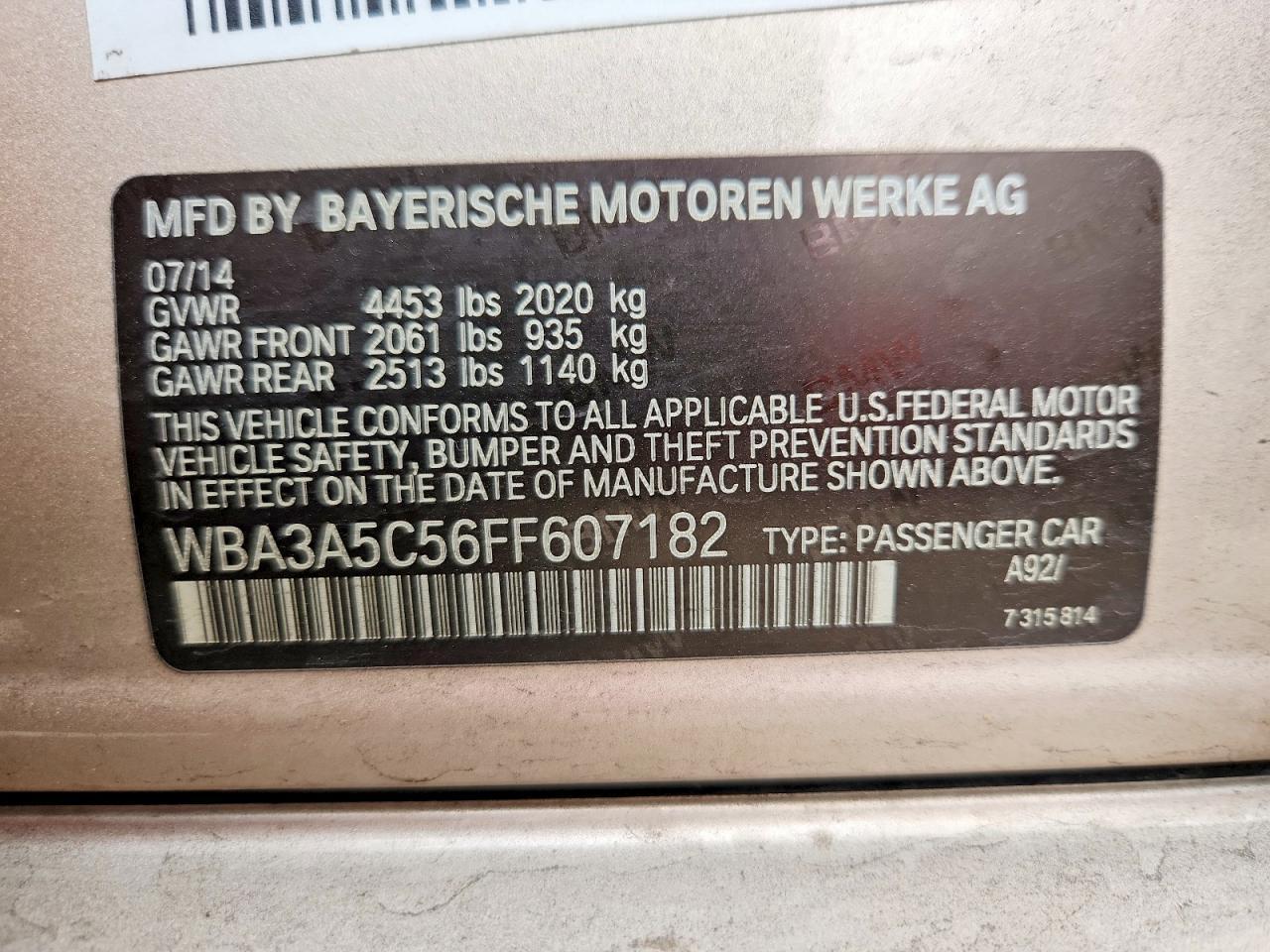 2015 BMW 3 SERIES