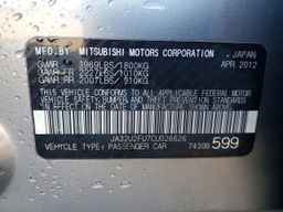 2012 MITSUBISHI LANCER