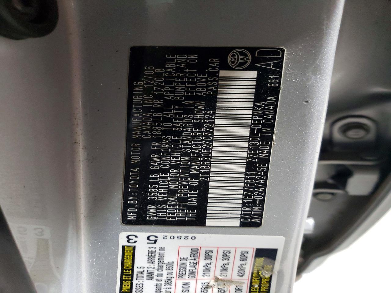 2007 TOYOTA COROLLA